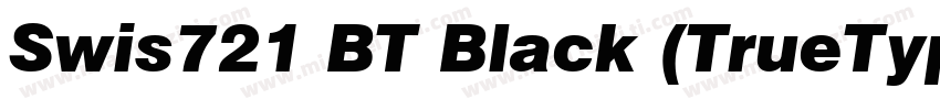 Swis721 BT Black (TrueType) (Wester字体转换